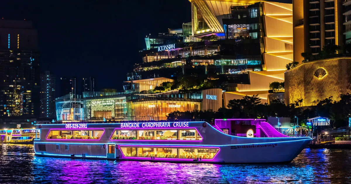 เรือดินเนอร์บางกอกเจ้าพระยา ครูซ สวยงาม อลังการมาก